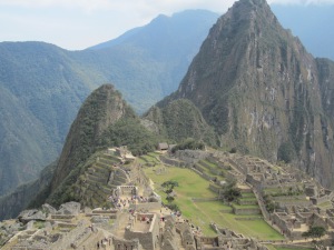 Machu Picchu! We also climbed the tall peak behind it, Wayna Picchu. 